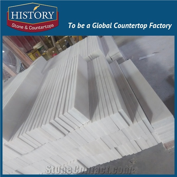 History Stones Polished Surface Trimming High Temperature Resistant Pure White Marle Window Door Frame Moulding Border Line