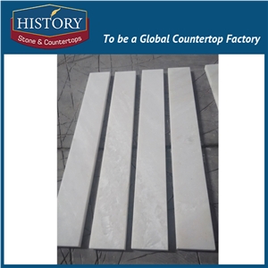 History Stones Polished Surface Trimming High Temperature Resistant Pure White Marle Window Door Frame Moulding Border Line