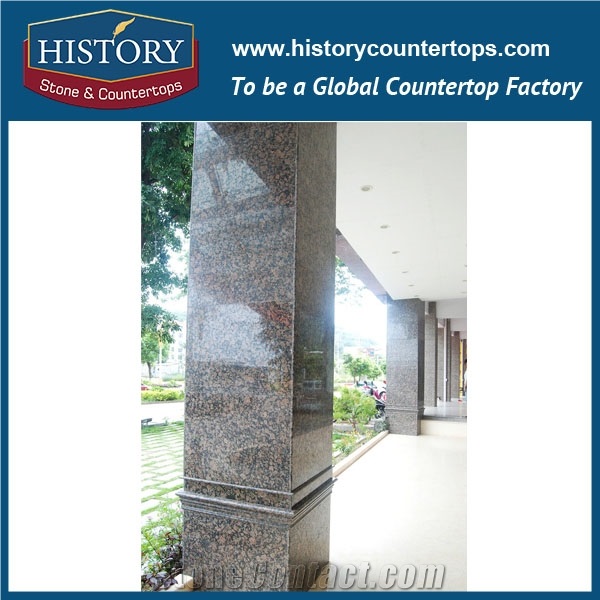 History Stones Roman Style High Temperature Resistance Architectural Grey Granite Column Outdoor Decorative Stone Gate Columns Pillars