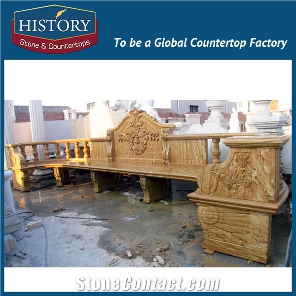 History Stones Simple Classic Furniture Style Brown Marble Top 6 Chairs Low Rate China Supplier Home Living Room Using Bench