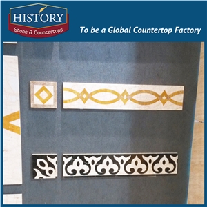 History Stones Various Color Style Mixed Marble Flower Design Mosaic Medallion Villa Indoor Wall Decoration Ornamental Border Line