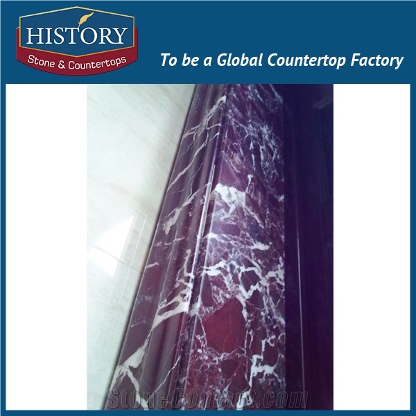 History Stones Violet Marble Edging Trimming Designs 100x10 Price Hall Wall Decoration Door Frame Building Material Border Line