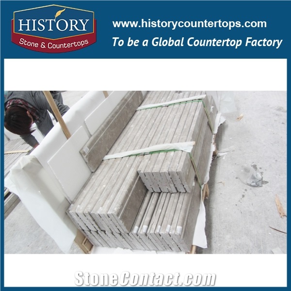 History Stones Wholesale High Quality Polished Stone Decorative Grey Marble Lines Door Frame Living Room Walling Border