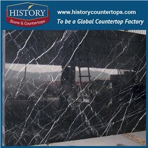 Historystone Attractive China Black Marble Nero Margiua Black Marble Good Price,For Floor Polishing Other Sizes and Shapes Are Available.