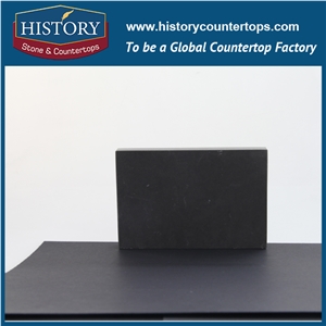 Historystone Beauty Café with Balk and White Vein Surface Man Made Marble Tile and Slab Quartz Stone for Bench Tops and Kitchen Worktops.