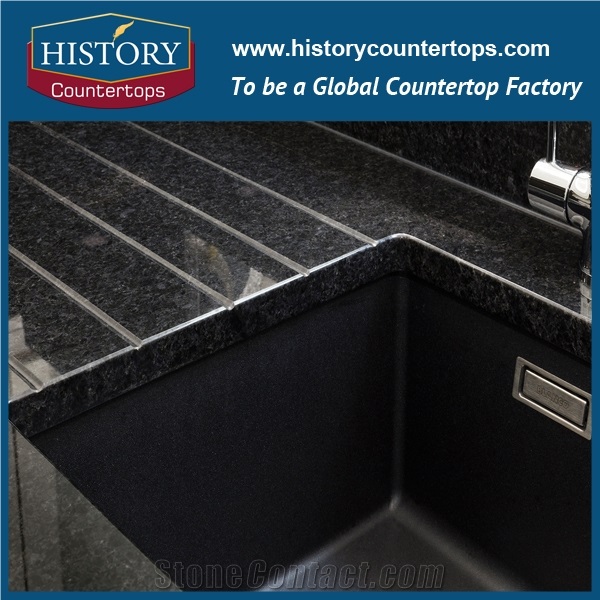 Historystone Black Granite Countertop Price / 3cm Thickness / Granite Countertops / Affordable Bath Tops/Engineered Stone Bathroom and Solid Surface