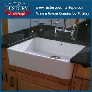 Historystone Black Granite Countertop Price / 3cm Thickness / Granite Countertops / Affordable Bath Tops/Engineered Stone Bathroom and Solid Surface