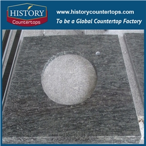 Historystone Black Granite Polished Stone Commercial Bathroom Sink Countertop Touch Solid Surface