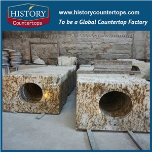 Historystone Cheap Solid Surface 12 Inch Deep Polished Bathroom Sink Vanity Tops Can Custom