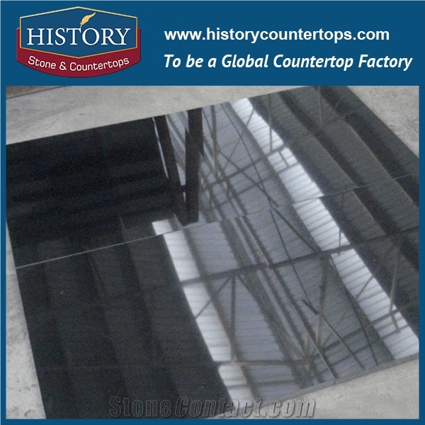 Historystone China Black Glass Wall Covering and Floor Tiles or Jumbo Pattern Can Making French Pattern Have Stock