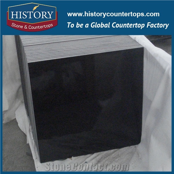 Historystone China Black Glass Wall Covering and Floor Tiles or Jumbo Pattern Can Making French Pattern Have Stock