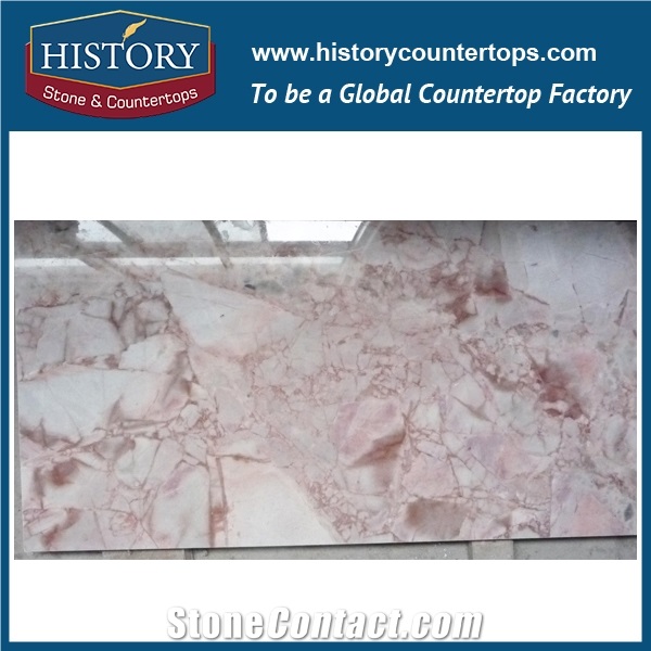 Historystone China Top Quality/Competitive Price/Excellent Service Polished White Big Slabs Rose Milk Marble Stone,For Flooring Tiles & Walling.