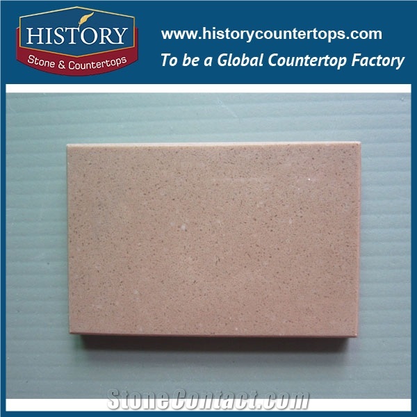 Historystone Chocolate Brown with Glossy and Slippy Texture Fine Sand Quartz Stone for Kitchen Countertops or Worktops