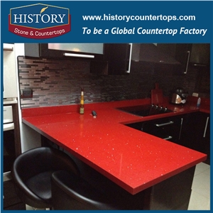 Historystone Customized Quartz Slab, New Color Artificial Stone Tiles Polished Surface for Flooring & Walling, Kitchen Countertops & Bath Top