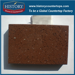 Historystone Cut-To-Size Amber Crystal Man Made Tile and Slab Quartz Stone with High Polish Surface for Kitchen Worktops or Bar Tops.