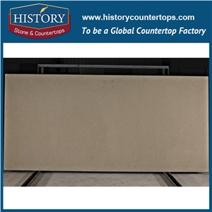 Historystone Cut-To-Size Brown Lagos Polished and Smoothed Surface Tile and Slab Quartz Stone for Kitchen Countertops and Bar Tops
