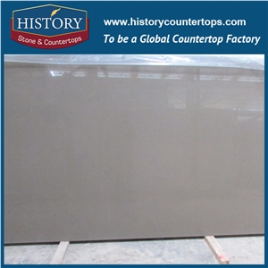 Historystone Cut-To-Size Brown Lagos Polished and Smoothed Surface Tile and Slab Quartz Stone for Kitchen Countertops and Bar Tops