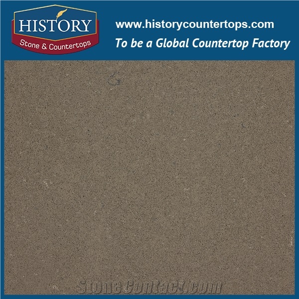Historystone Cut-To-Size Brown Lagos Polished and Smoothed Surface Tile and Slab Quartz Stone for Kitchen Countertops and Bar Tops