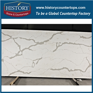 Historystone Cut-To-Size Calacatta Gold with Polishing Surface Marble Quartz Stone Tile and Slab for Engineer Walling and Flooring.