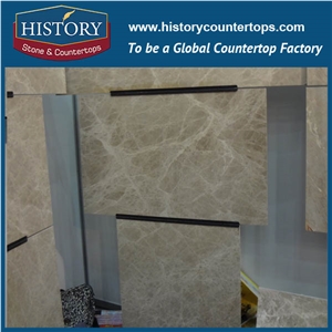 Historystone Good Price China Minmar Beige/Crema Composite Marble Tile for Hotel Project,Natural Well Polished Surface Finished Stone Slabs.
