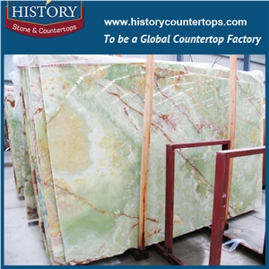 Historystone Green Onyx Tiles and Slabs,Onyx Wall/Floor Covering for Home Decoration in French Pattern