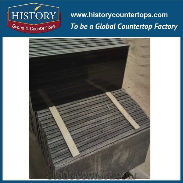 Historystone High Quality China Black Wood Graining Stone Slabs for Flooring/Hotel/Lobby/Bathroom/Coveing/Feature Wall Pattern/Tv Set.