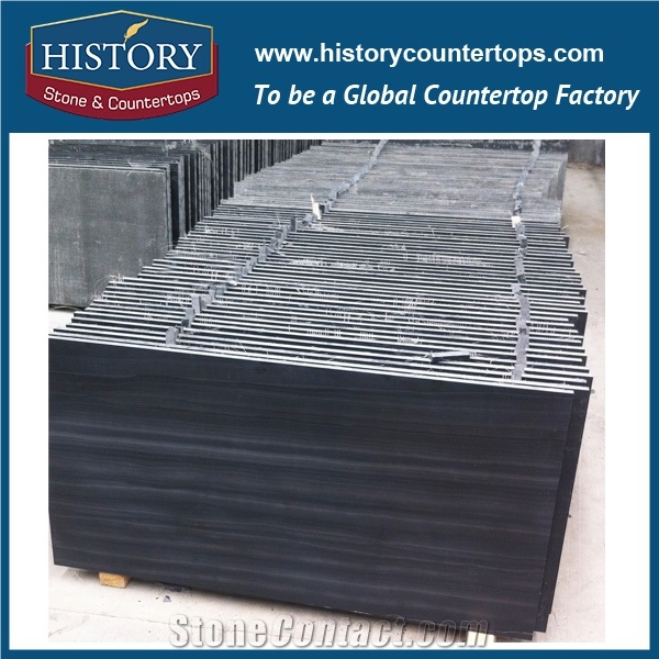 Historystone High Quality China Black Wood Graining Stone Slabs for Flooring/Hotel/Lobby/Bathroom/Coveing/Feature Wall Pattern/Tv Set.