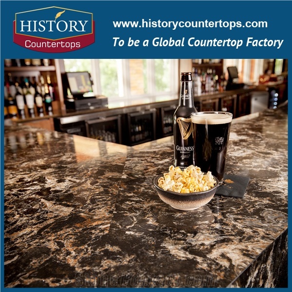 Historystone Hollinsbrook Caesarstone Quartz Kitchen Countertops Can Custom Bar Top, Dest Top
