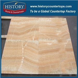 Historystone Hot Sale Cheap Best Quality China Wholesale Resin Yellow Polished Surface Finished Marble, Stone Slabs for Flooring Tiles.