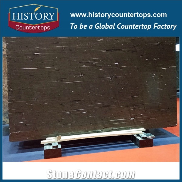 Historystone Imported Brazil Polished Surface Finished Olive Granite Stone Slabs for Outdoor Decoration from Own Quarry with High Quality.