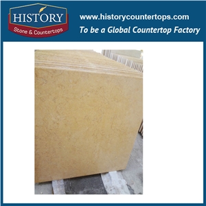 Historystone Imported Cut to Size Sunny Yellow Marble Cheap Bathroom Wall Panels Natural Stone Polished Surface Finished for Sales.