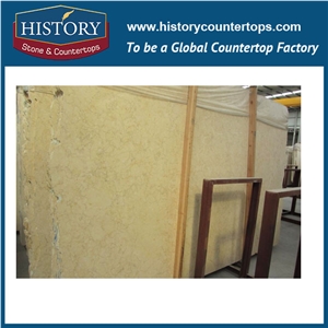 Historystone Imported Cut to Size Sunny Yellow Marble Cheap Bathroom Wall Panels Natural Stone Polished Surface Finished for Sales.