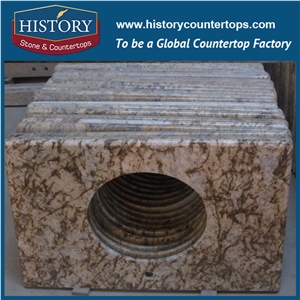 Historystone Imported Empress Cecilia Beautiful Yellow Color Natural Granite,As Fished Polished Surface Building Material,Cut to Sze for Sales.