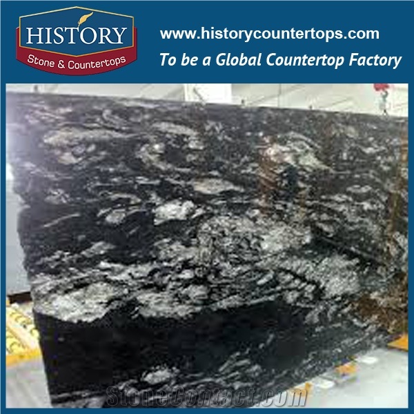 Historystone Imported Natural Stone Hot Sales Natural Brazil Black Titanium Granite for Slabs & Tiles,Floor Polishing and Wall Cladding Covering.