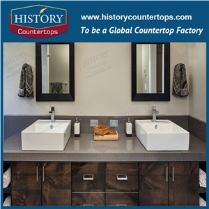 Historystone Motar Grey Quartz Countertops with 2+2 Edge Processing, Kitchen Bar Top/Kitchen Worktops/ Kitchen Countertops/Custom Countertops Historystone Motar Grey Quartz Countertops with 2+2 Edge Processing, Kitchen Bar Top/Kitchen Worktops/ Kitchen Countertops/Custom Countertops