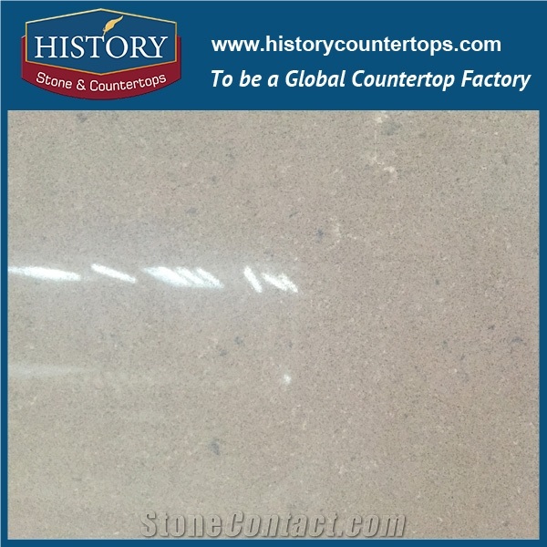 Historystone Sleek Concrete with Surface Man Made Tile and Slab Quartz Stone for Kitchen Countertops or Bar Tops and Desk Tops