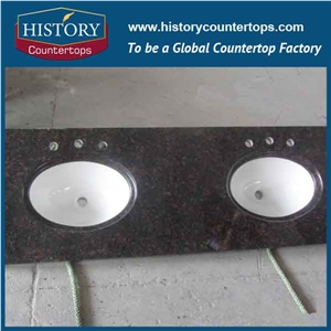 Historystone Tan Brown Bathroom Countertop,Granite Bathroom Vanity Top ,Brown Granite Custom Vanity Top