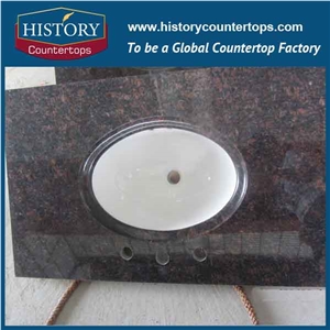 Historystone Tan Brown Bathroom Countertop,Granite Bathroom Vanity Top ,Brown Granite Custom Vanity Top