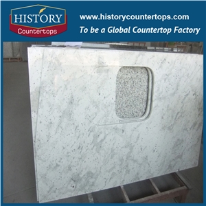 Historystone White Granite Stone Custom Vanity Tops/Bath Tops for Hotel/ 2/3cm Countertops Solid Surface