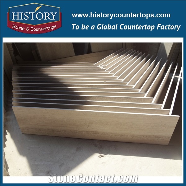 Historystone White Wooden Graining Natural Stone Polished Laminated Grey Pattern Marble Floor and Wall Tiles & Slabs for Indoor Decorative.