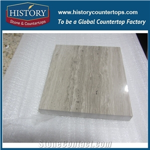 Historystone White Wooden Graining Wood Look 30x30 or Custom Outdoor Marble Flooring Wall Tiles & Slabs Pattern,Be Usage Restaurants/Hotel.
