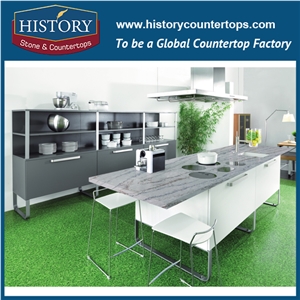 Historystone with Exquisite and Capacious Design Surface in Calacatta Bulette Imitation Marble Tile and Slab Quartz Stone for Kitchen Countertops.