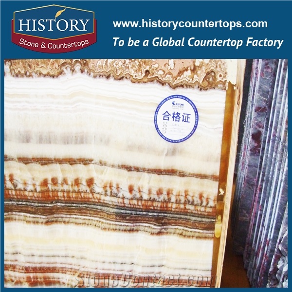 Historystone Wood Onyx Slabs & Tiles, Floor/Wall Covering, Onyx French Pattern