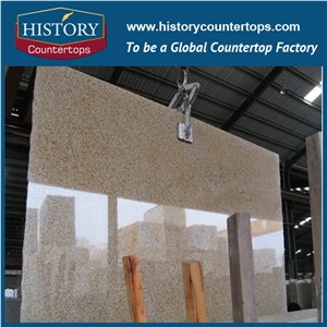 Historystone Yellow Granite Bathroom Countertops/Custom Vanity Tops/Engideered Stone Bathroom Vanity Tops/ Granite Bath Tops/Square Bath Tops