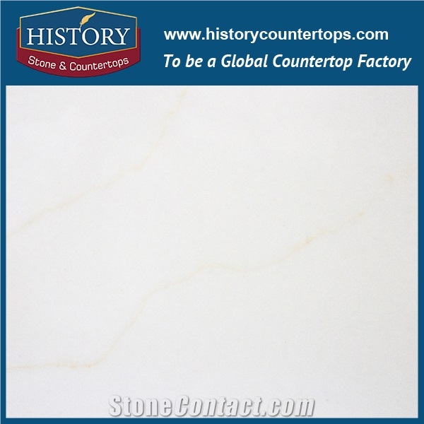 Hot on Sale Calacatta Gold Vein Nq5109 White Soild Surface Quartz Stone Kitchen Countertops/Bench/Bar/Worktop Tops
