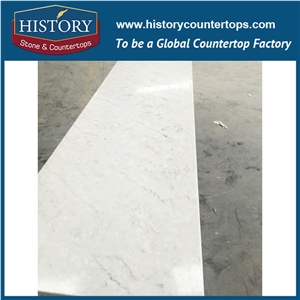 Hot on Sale Man Made Nq5069x Calacatta White Soild Surface Quartz Stone Kitchen Countertops/Bench/Bar/Worktop Tops