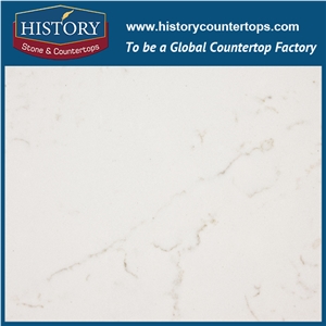 Hot on Sale Man Made Nq5069x Calacatta White Soild Surface Quartz Stone Kitchen Countertops/Bench/Bar/Worktop Tops