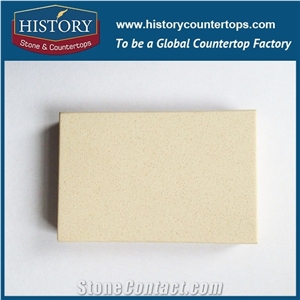 Hot on Sale Nq2002 Beige White Engineered Quartz Stone Kitchen Countertops/Bench/Bar/Worktop Tops