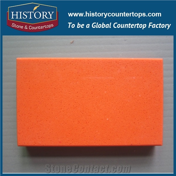 Hot on Sale Nq2014 Red Solid Surface Quartz Stone Kitchen Countertops/Bench/Bar/Worktop Tops