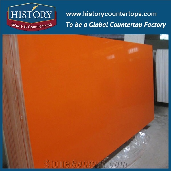 Hot on Sale Nq2014 Red Solid Surface Quartz Stone Kitchen Countertops/Bench/Bar/Worktop Tops